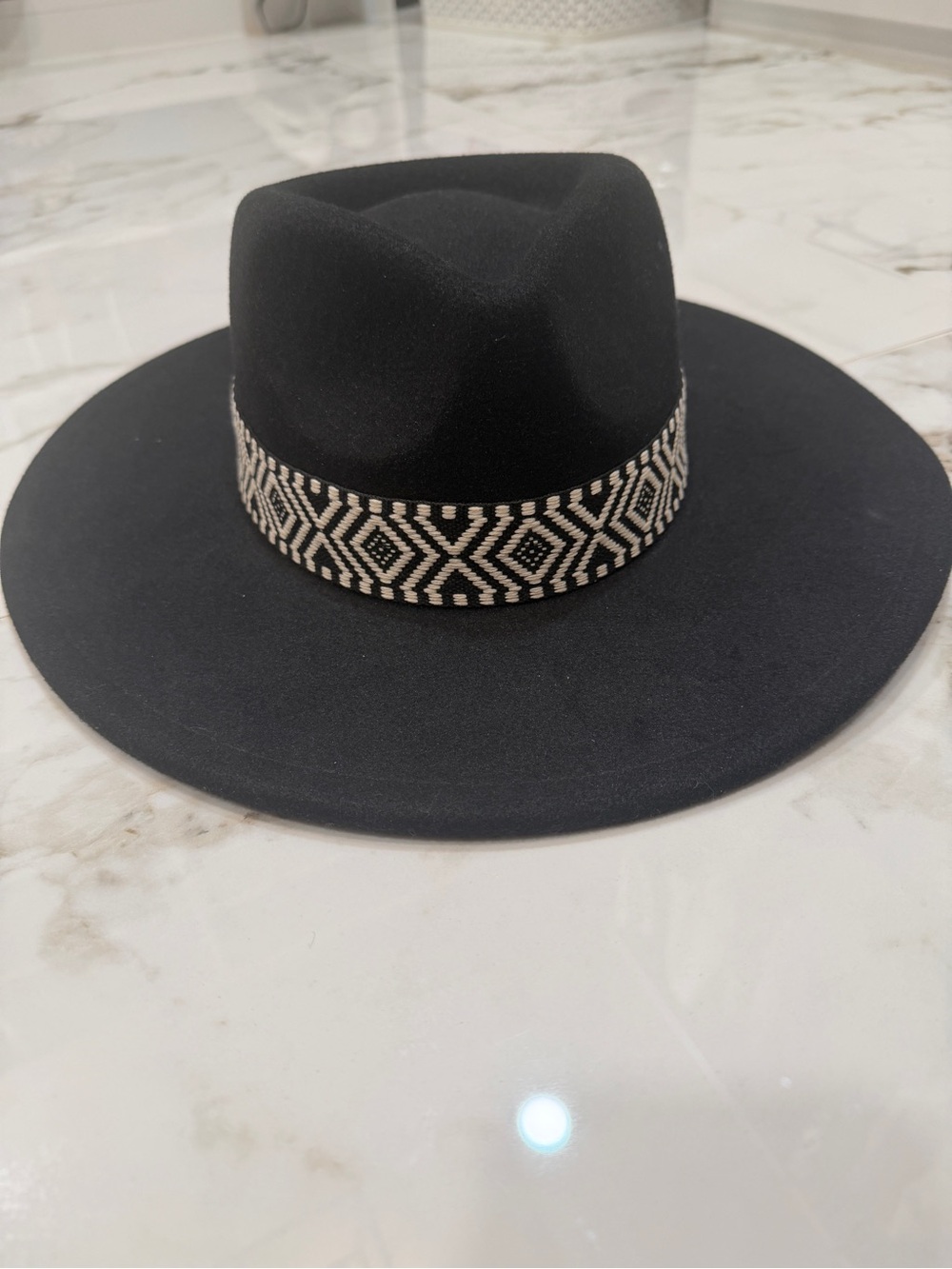 Wide Brim Black Hat